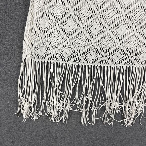 Profile by Gottex Tankini Top Womens 32D White Crochet Fringe Swimsuit 626-1D37 - Picture 4 of 15